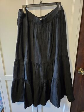 Sonoma Black Tiered Maxi Skirt Size 2X *never worn!*
